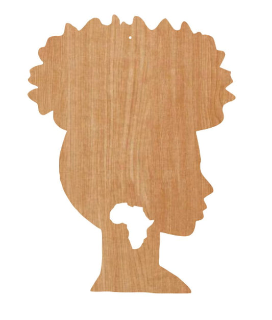 High Bun Queen (Africa Cutout)