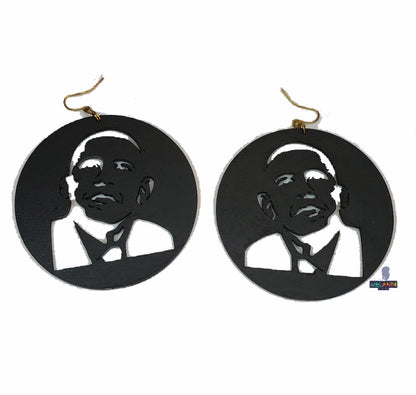 Barack Obama Wooden Earrings BULK BUY 8 PAIRS!